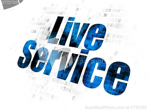 Image of Finance concept: Live Service on Digital background