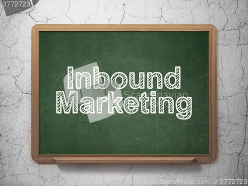 Image of Marketing concept: Inbound Marketing on chalkboard background