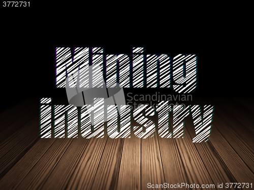 Image of Manufacuring concept: Mining Industry in grunge dark room