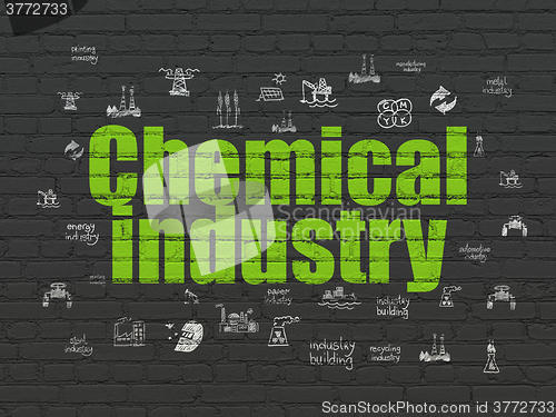 Image of Manufacuring concept: Chemical Industry on wall background