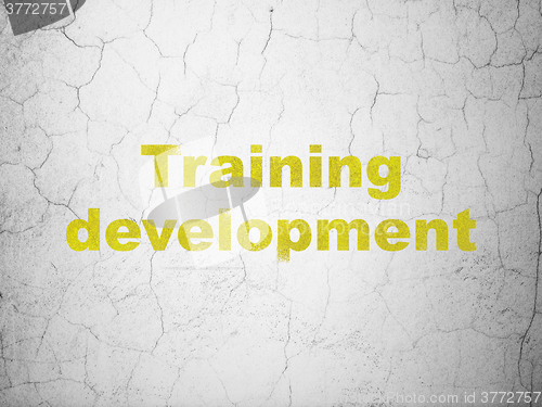 Image of Learning concept: Training Development on wall background