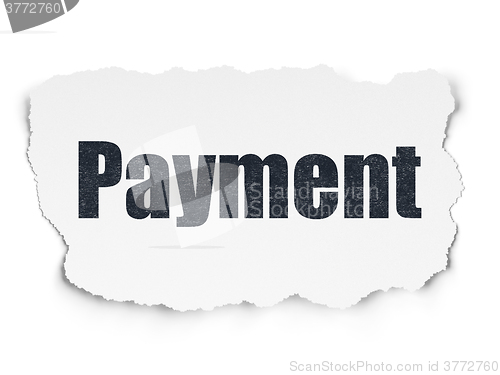 Image of Money concept: Payment on Torn Paper background