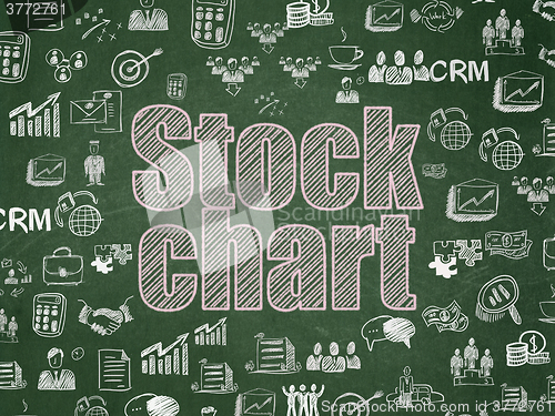 Image of Finance concept: Stock Chart on School Board background