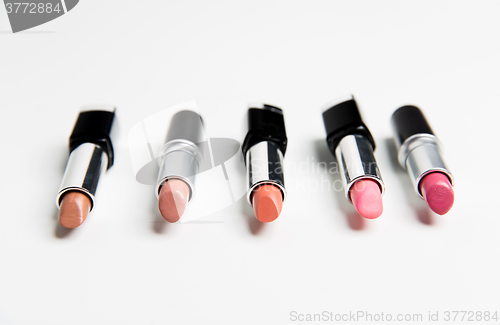 Image of close up of lipsticks range