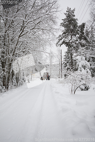 Image of snow mowing