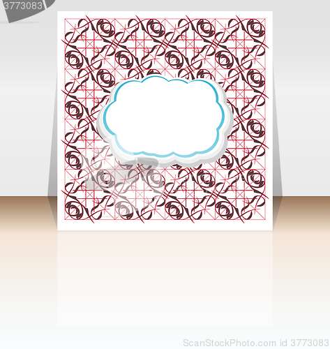 Image of business templates for brochure, flyer or booklet. Hand drawn floral doodle pattern, abstract vector background