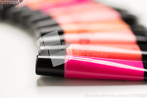 Image of close up of lip gloss tubes