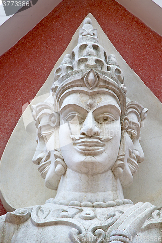 Image of siddharta   in the temple bangkok red palaces   