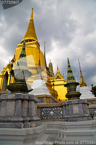 Image of  thailand asia   in    temple abstract   roof wat     and  color