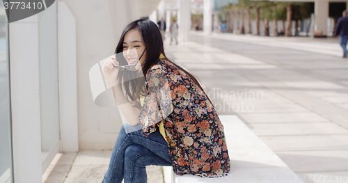 Image of Happy vivacious young woman