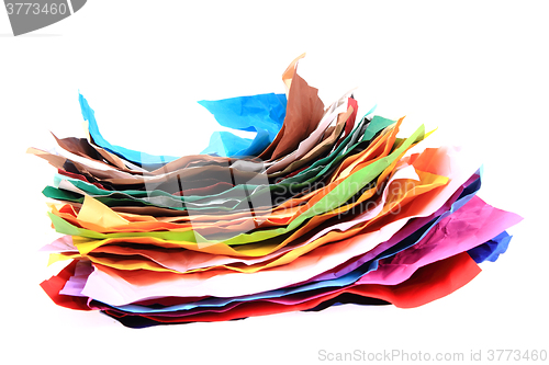 Image of color papers stack