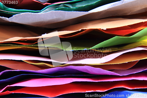 Image of color papers stack