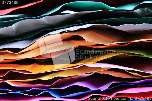 Image of color papers stack