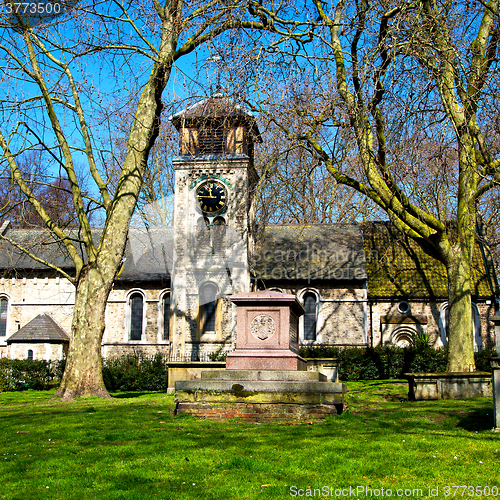 Image of in cemetery     england europe old construction and    history