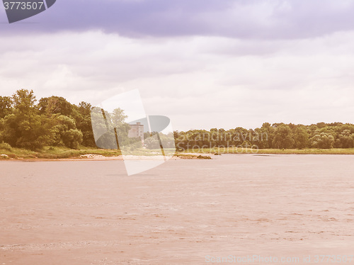 Image of Elbe river vintage