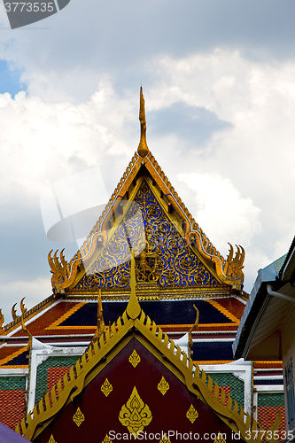Image of  thailand  in  bangkok  e abstract cross colors roof   mosaic