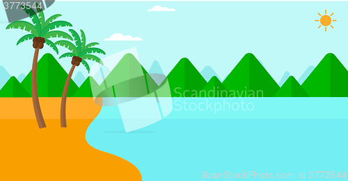 Image of Background of tropical beach and sea.