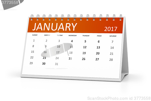 Image of table calendar 2017