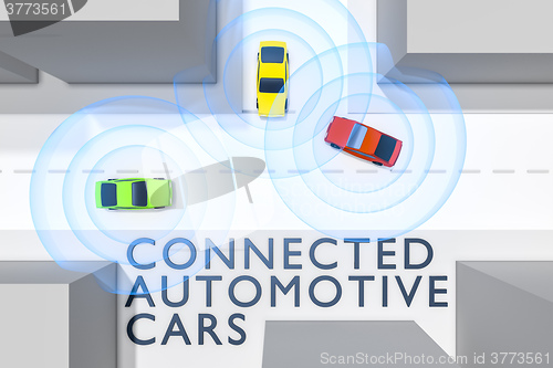 Image of connected autonomous cars