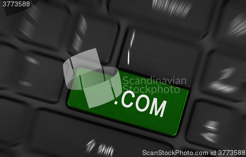 Image of Computer key green - .com