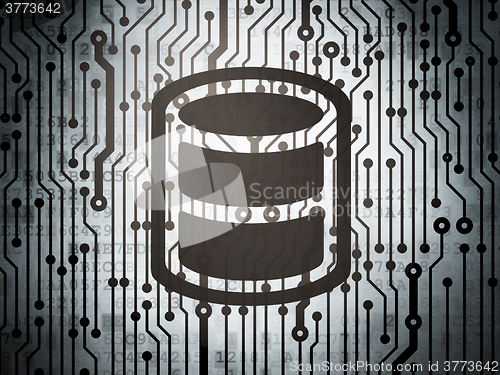 Image of Software concept: circuit board with Database