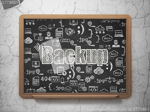 Image of Database concept: Backup on School Board background