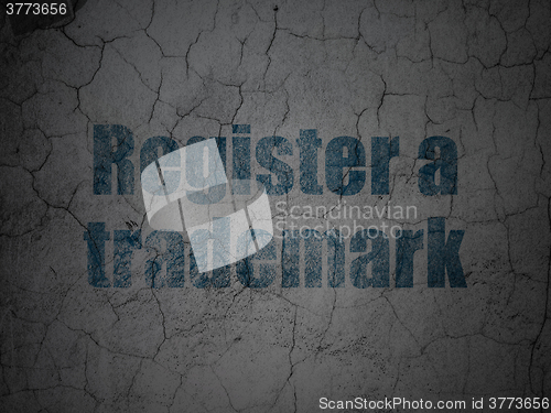 Image of Law concept: Register A Trademark on grunge wall background