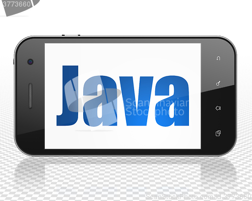Image of Software concept: Smartphone with Java on display
