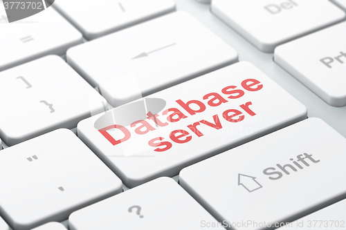 Image of Database concept: Database Server on computer keyboard background