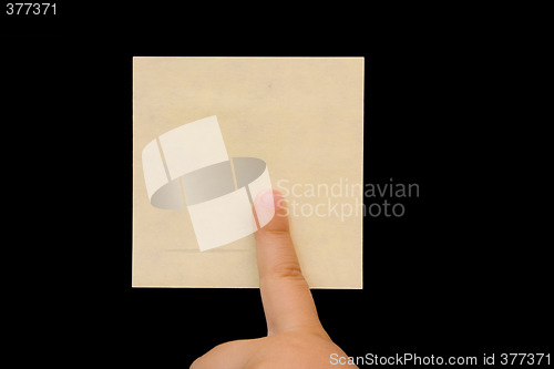 Image of point to the post-it