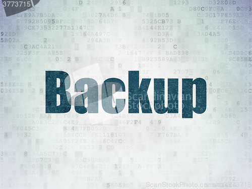 Image of Database concept: Backup on Digital Paper background