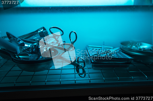 Image of sterilizing the medical instrument