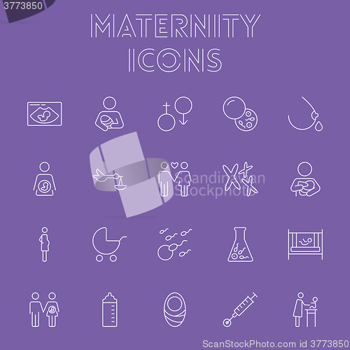 Image of Maternity icon set.