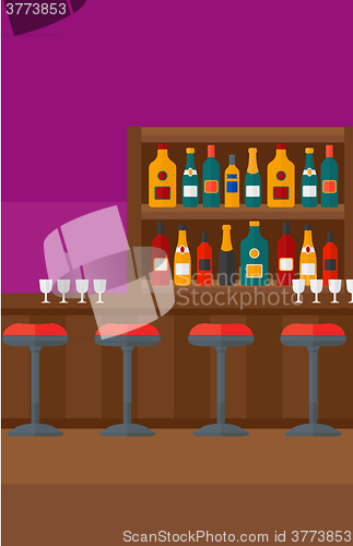 Image of Background of bar counter.