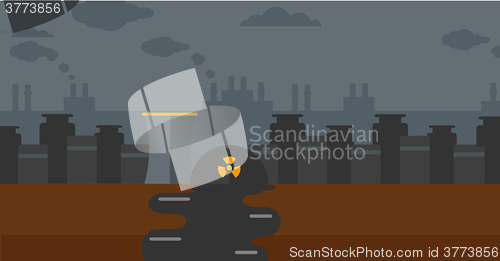 Image of Background of nuclear power plant.