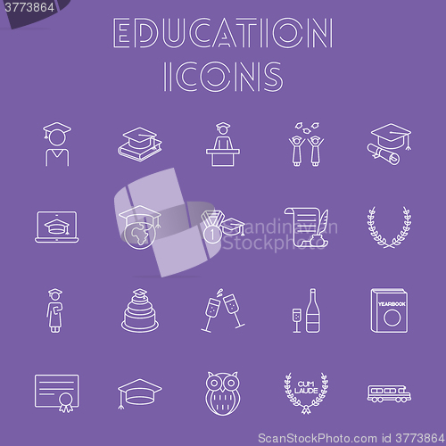 Image of Education icon set.