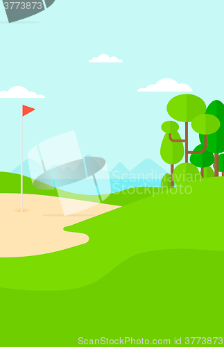 Image of Background of golf field.