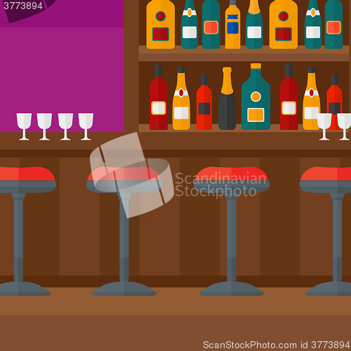 Image of Background of bar counter.