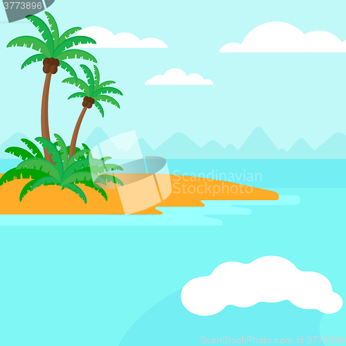 Image of Background of small tropical island.