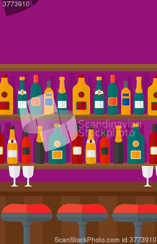 Image of Background of bar counter.