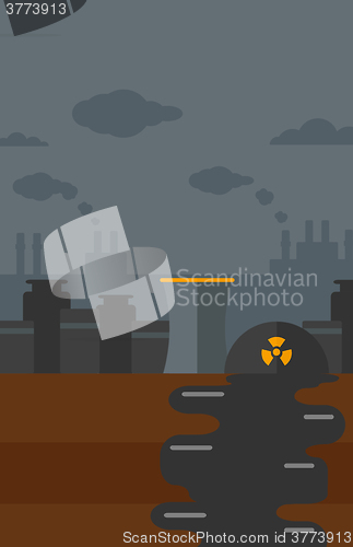 Image of Background of nuclear power plant.