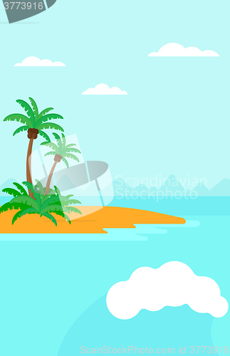 Image of Background of small tropical island.