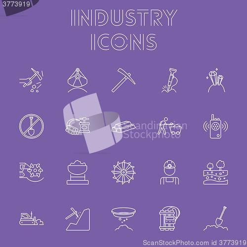 Image of Industry icon set.