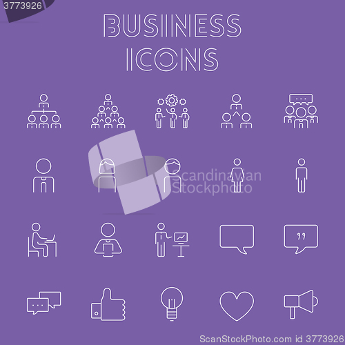 Image of Business icon set.
