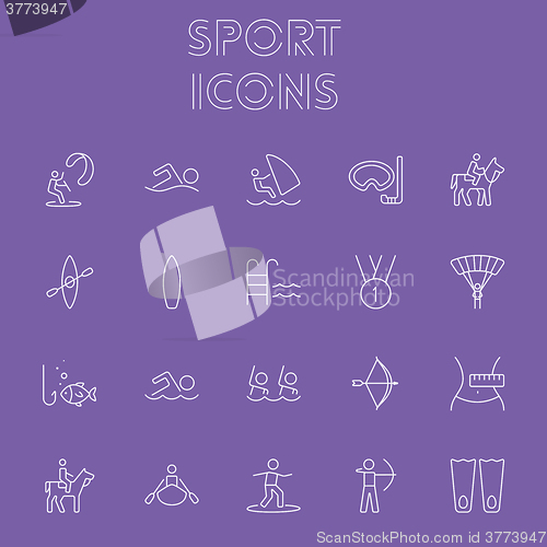 Image of Sport icon set.