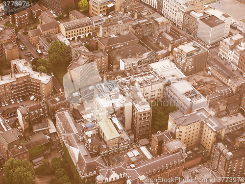 Image of Retro looking Aerial view of London