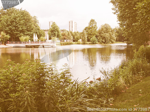 Image of Gardens in Stuttgart, Germany vintage