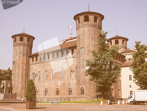 Image of Retro looking Palazzo Madama in Turin