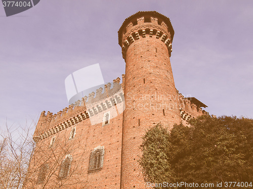 Image of Castello Medievale, Turin, Italy vintage