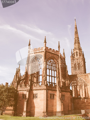 Image of Coventry Cathedral ruins vintage